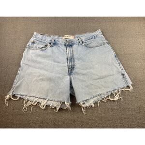 Levi's 560 Men's W36 Light Wash Frayed Hem Denim Cutoff Shorts Casual